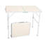 Table pliante portative pour l'extérieur - Aluminium léger, hauteurs réglables, surface de l'eau, mouvement facile à prise fixe, plateau de camping en aluminium beige et gris argenté 3, pratique