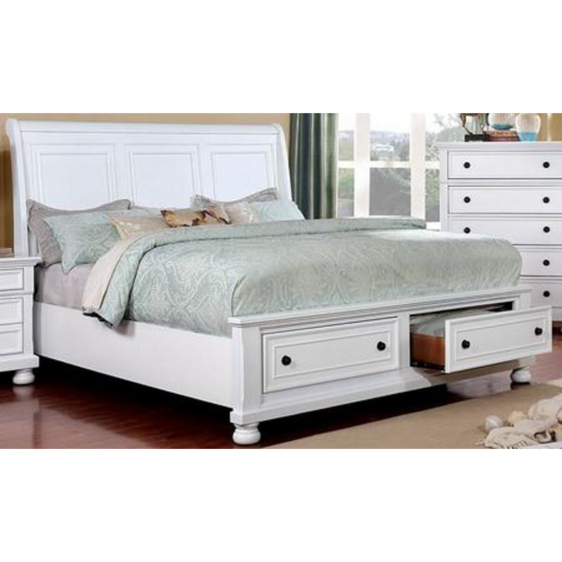 Schwager Storage Bed, California King, White