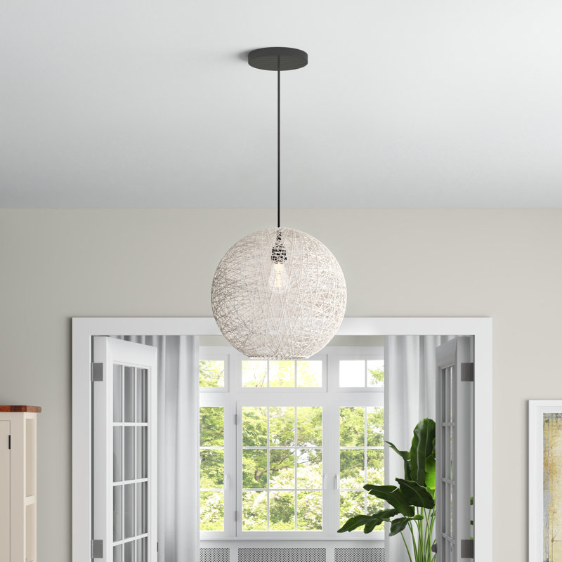 Luminaire suspendu en forme de globe à 1 lumière Aline