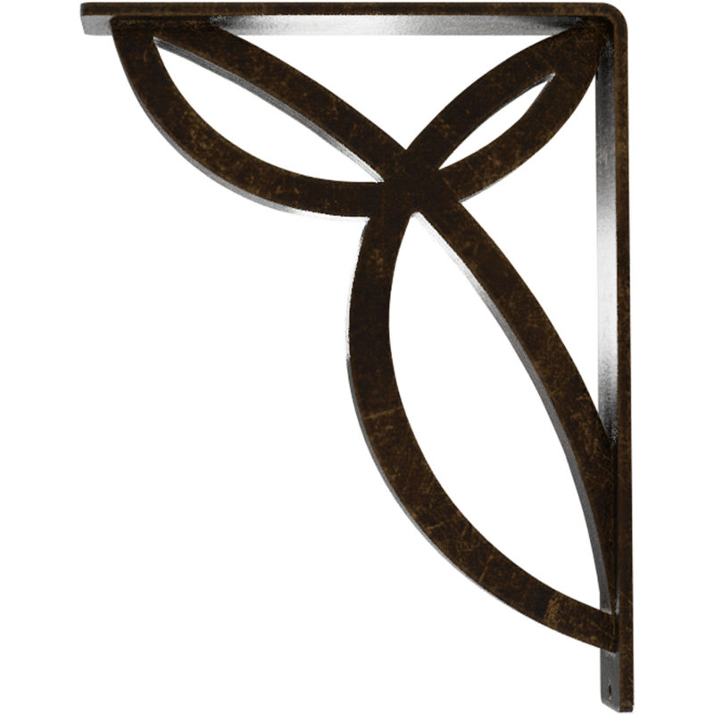 Support en fer forgé Versailles, Laiton antique, H 10 po x l 2 po x P 7,5 po