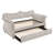 Beige Upholstered Twin Daybed with Trundle