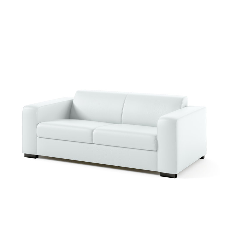 Mallard Faux Leather 2 Seater Sofa, White