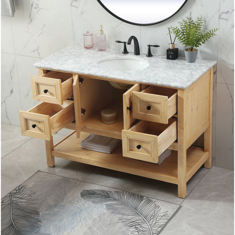 Ensemble de meuble-lavabo simple 48 po Bonsai, Naturel