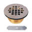 Couvercle de drain de douche carré 4-1 / 4 "avec tuyau de drain en laiton 2"-21698874