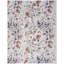 Tapis lavable antidérapant à motif floral tissé à la machine ivoire et vert 6 pi x 9 pi