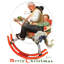 « grampss on rocking cheval » par norman rockwell, reproduction d’art sur toile tendue-527100405