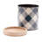 Pinecone and Plaid Iron Canister