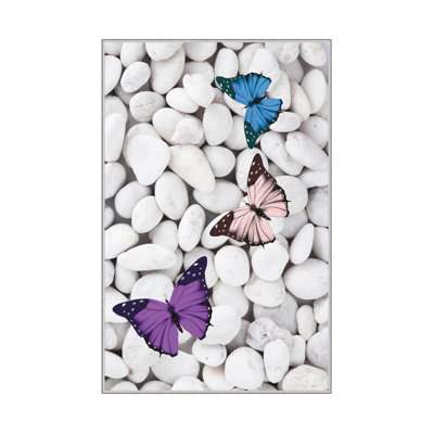 Durable Woven Carpet (50 x 80 cm / 1.6 x 2.6 ft), 100% Polyester, 0.3 in Pile Height | Antibacterial, Non-Slip Underside, Machine Washable | 3D Digital Printing, Perfect for Living Room & Bedroom Decor