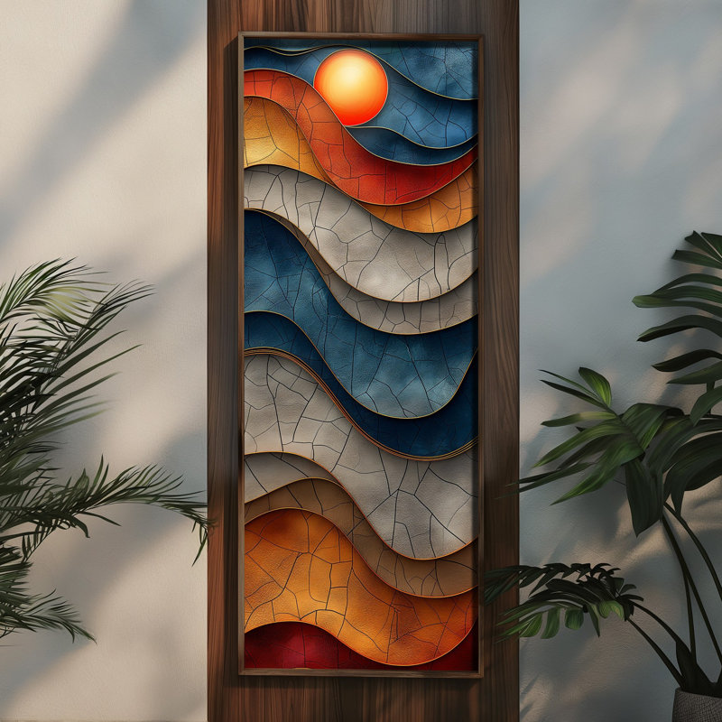 Élégante peinture décorative en panneau de fibres à densité moyenne, 15,8 po x 47,2 po | 100% UV imprimé sur panneau de fibres à densité moyenne de 3 mm avec cadre durable en bois de pin 100% (épaisseur: 0,14 pouce) | Art mural parfait pour le salon, la chambre à coucher et le bureau
