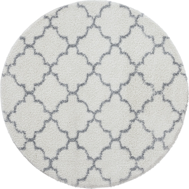 Tapis blanc Wahcheechee, Rond 5 pi 3 po
