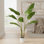 Pot à fleurs décoratif en faux palmier blanc 55 "Algreen