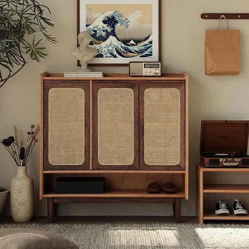 American-style home minimalist shoe cabinet, Brown