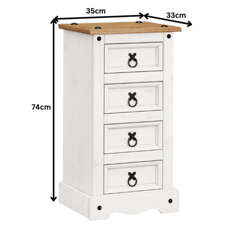 Tethys 35cm W Solid Wood Bedside Table
