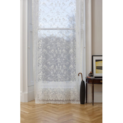 Ryland Cotton Blend Sheer Single Curtain Panel
