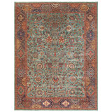 New Turkmen Afghan One-of-a-Kind Rectangle 9' X 11'8" Area Rug