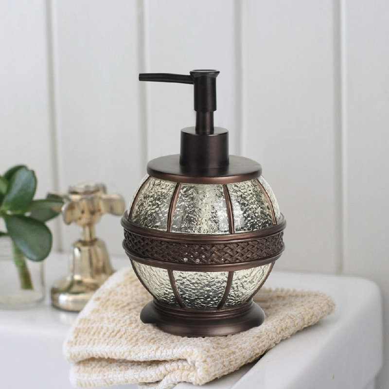 Distributeur de savon compact compact à pompe, accessoire de comptoir décoratif pour lavabo et comptoir de cuisine