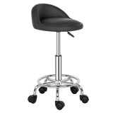 Michelyn Backed Adjustable Height Ergonomic Lab Stool with Wheels