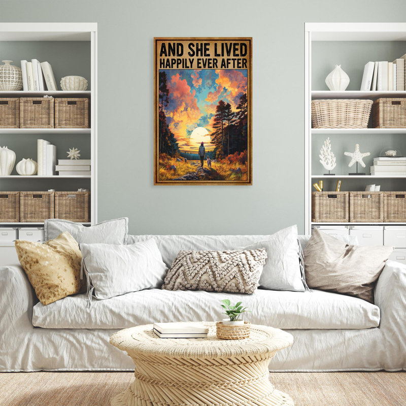 Randonnée pédestre et elle a survécu - 1 pièce, reproduction d'art graphique sur toile tendue, H 14 po x l 11 po x P 1,25 po