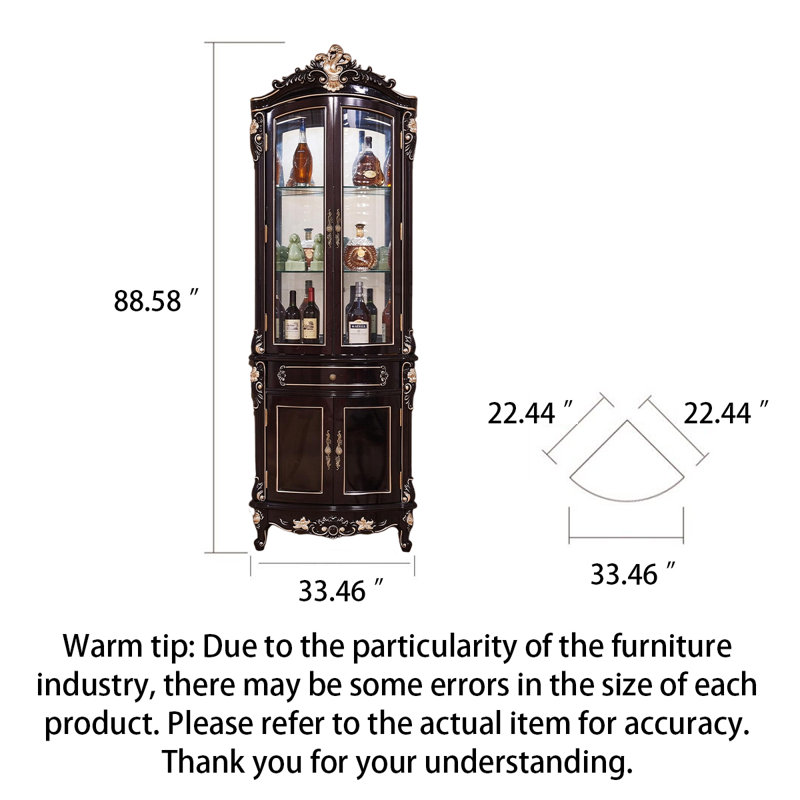 Armoire à vin Ornate, Black