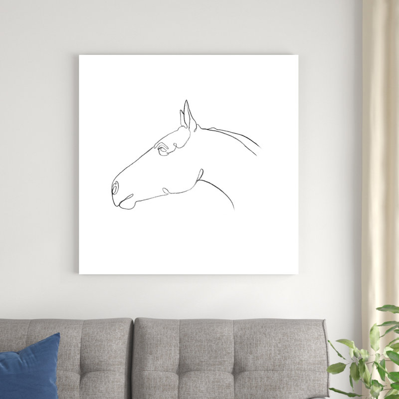 Crayon équin contour I, H 36 po x l 36 po