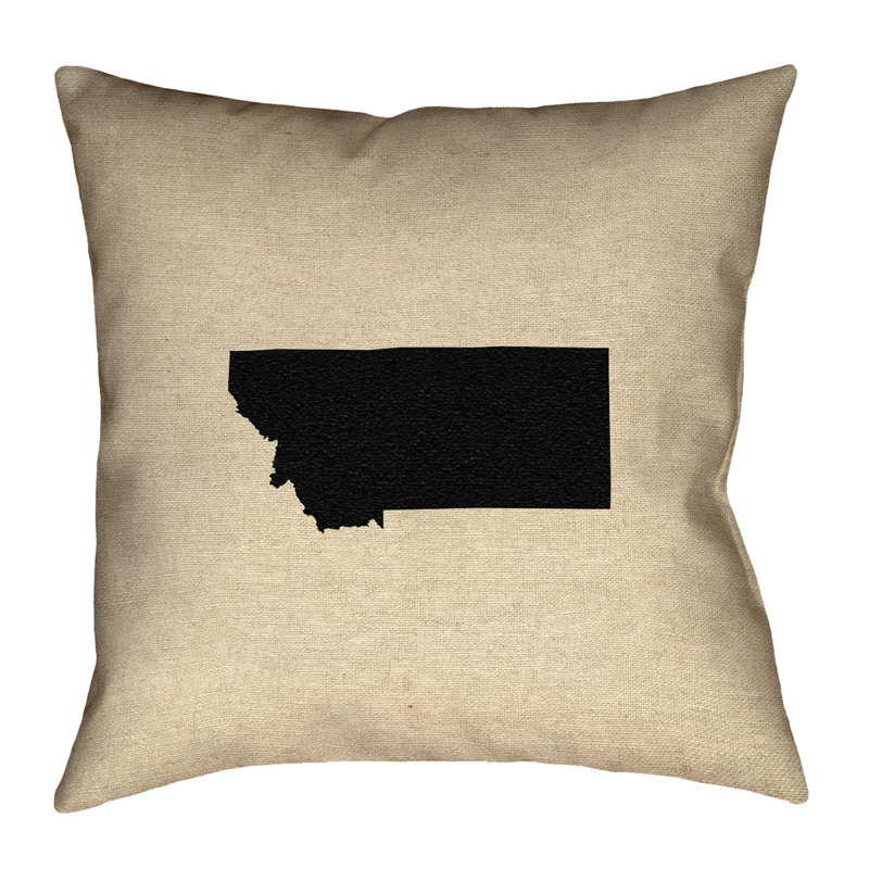 Housse de coussin Katelyn Smith Montana, 14 po x 14 po, Noir