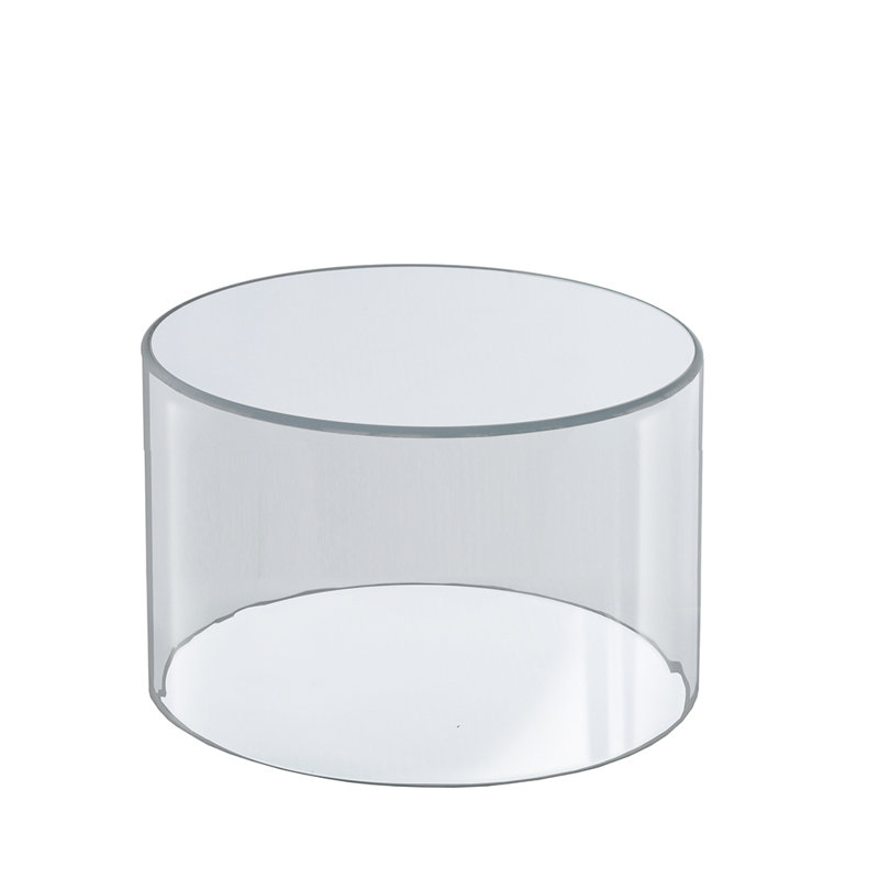 Clear Acrylic Cylinder Display, Plastic Round Container and Riser, 8"W x 6"H