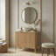 Meuble-lavabo moderne 30 po avec portes cannelées, comptoir en pierre frittée, plusieurs options d'évier à vasque et rangement à fermeture en douceur-1330004043