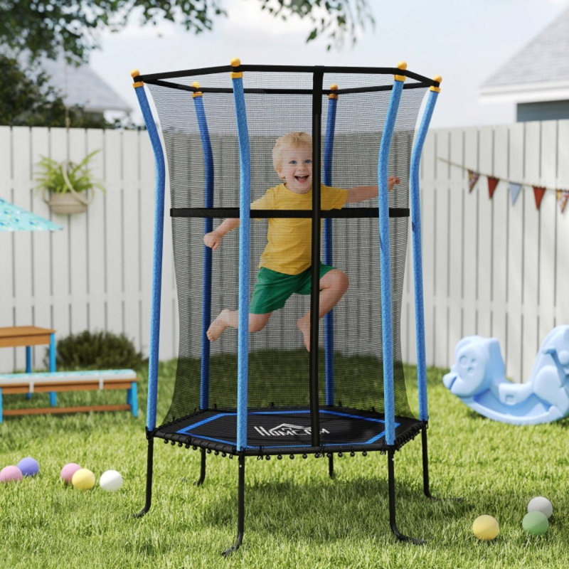 EvoNet 163.5cm Hexagon with Safety Enclosure Kid / Toddler Trampoline