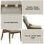 Ensemble de 2 chaises d'appoint en chenille grise et chêne rétro Cici