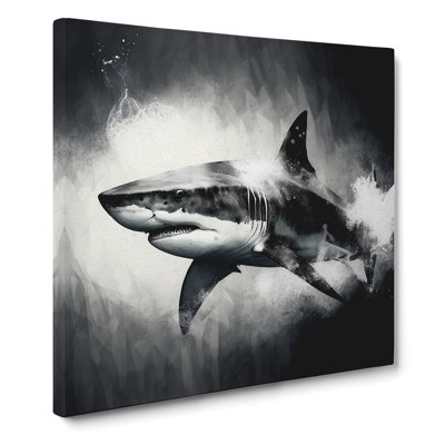 Shark Gestural Art No.1 - Wrapped Canvas