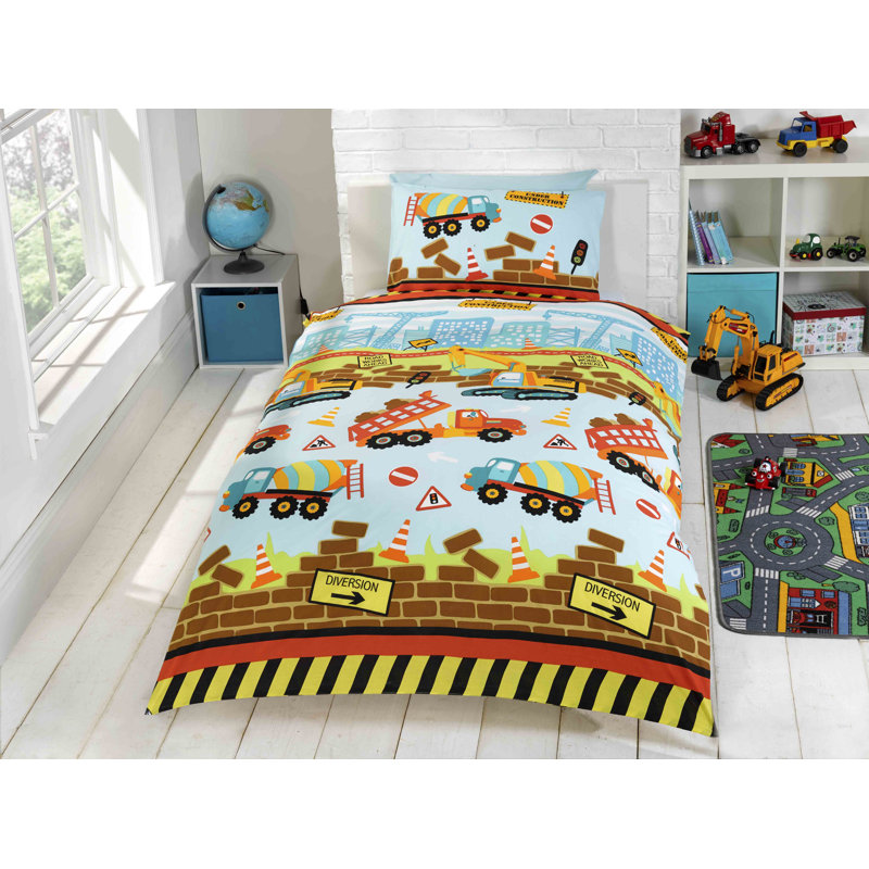 Devaney Cotton Blend No Pattern Duvet Cover Set with Pillowcases, Single - 1 Standard Pillowcase