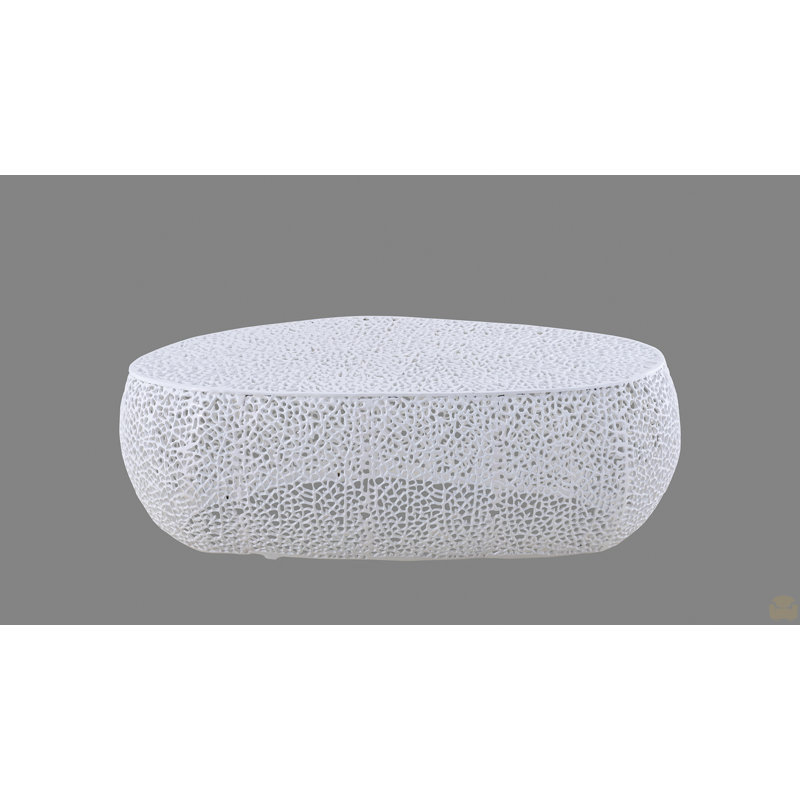 Table basse ovale, Blanc