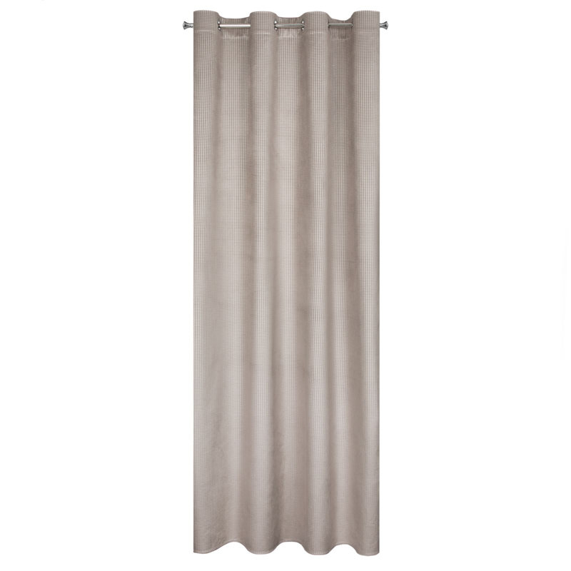 Taron Eyelet Blackout Thermal Single Curtain, Beige
