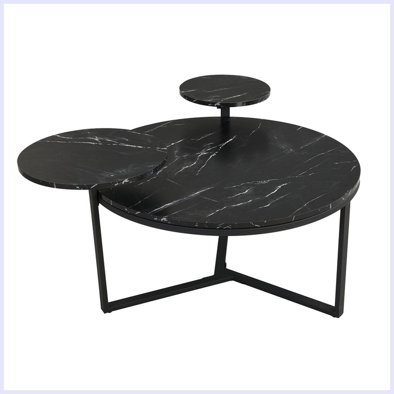 Table basse moderne avec deux tablettes