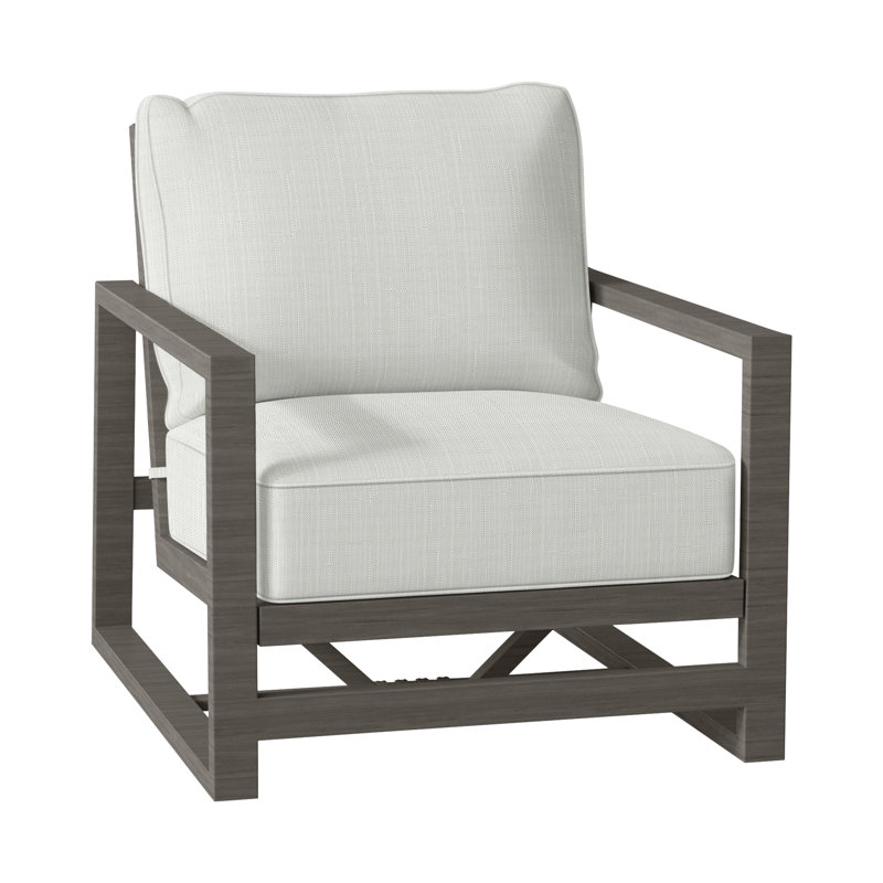 Avondale Wrought Aluminum Outdoor Lounge Chair, Slate Gray, Welt + Standard Fill, Perigold Key Figure Onyx