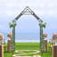 Steel Garden Arch Arbor Trellis, 7.87x3.93Ft Metal Decorative Arbor for Climbing Plants, Outdoor Wedding Arch, Weather-Resistant Lawn, Patio Archway for Backyard, Yard, Garden Decor
