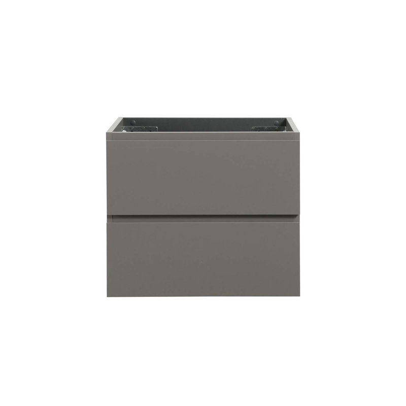 Armoire murale sans lavabo, avec deux tiroirs, pré-assemblée, Gris
