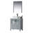 Mance 30.13 " W Freestanding Standard Free Standing Single Double Single Vanity Bathroom Vanity With Ceramic Top with Mirror-24551002