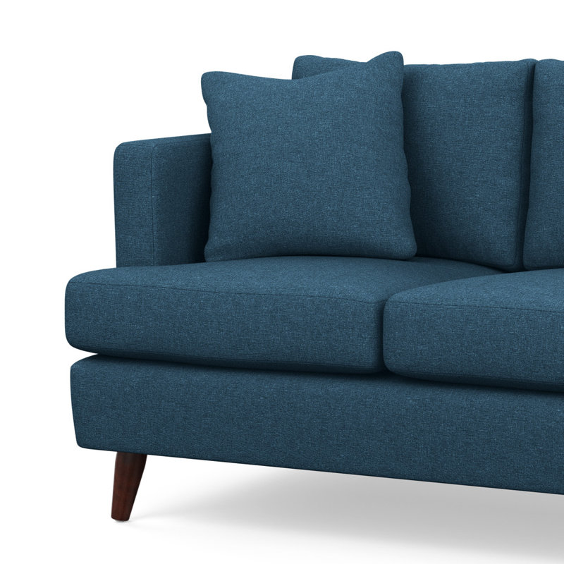 Loretosha Upholstered 77'' Sofa, Bennett Indigo