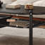 Table de bout vintage ovale en bois massif