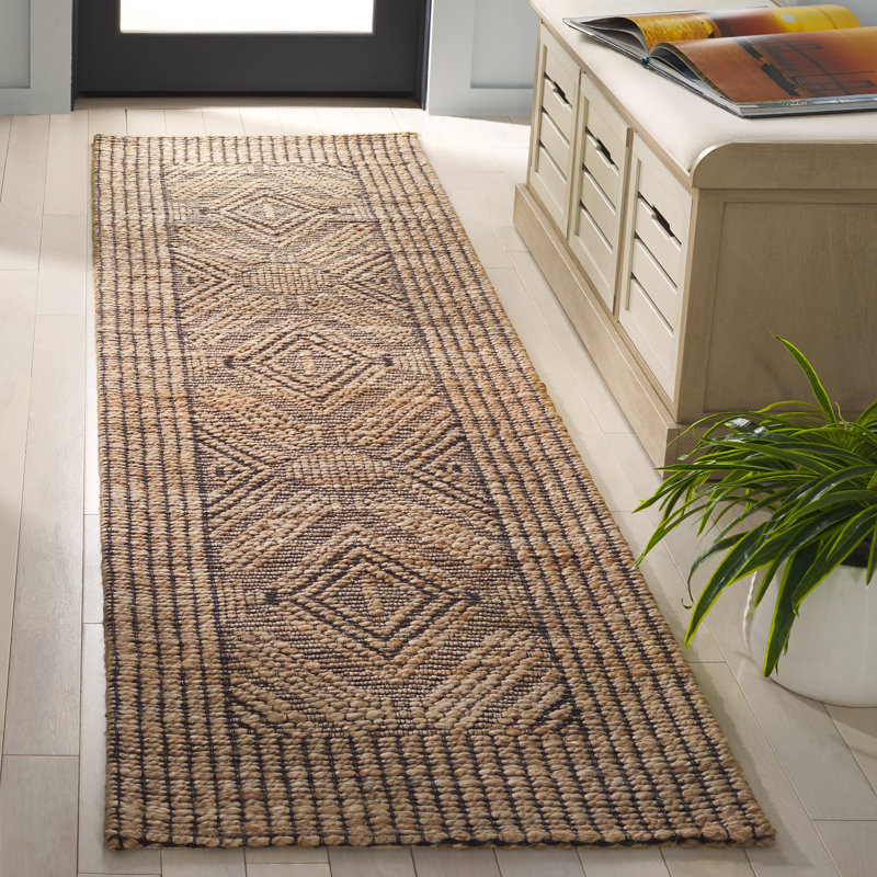 Natural Fiber 564 Jacquard Performance Geometric Rug, Runner 2'3" x 8'