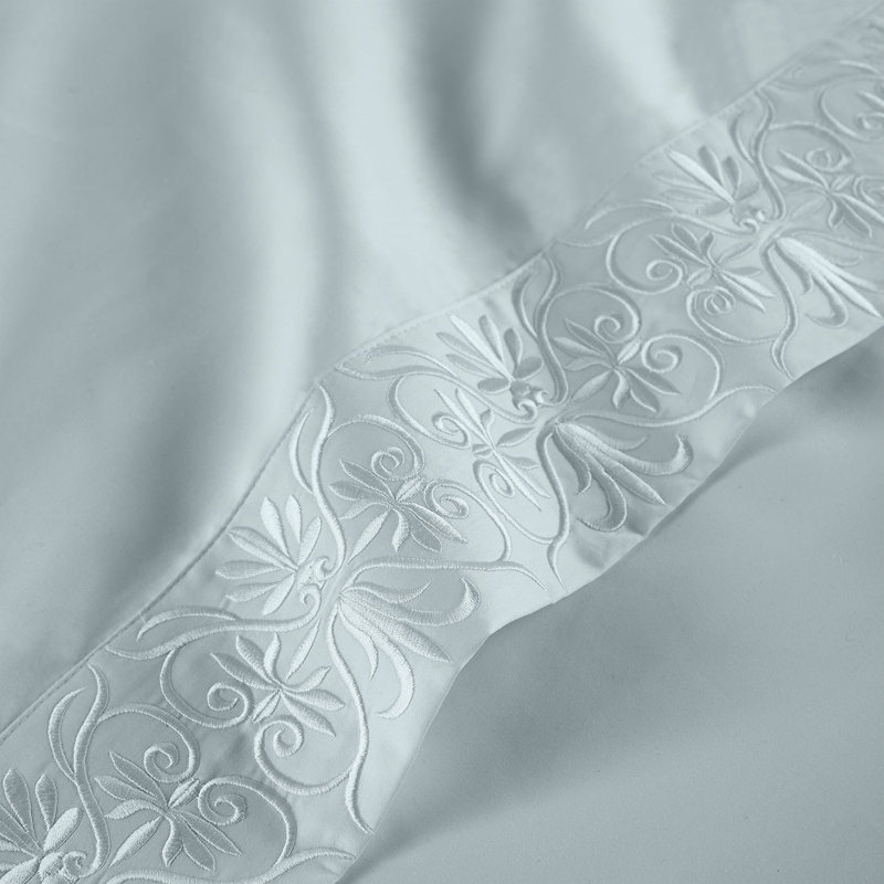 Ariane Sheet Set, Cal.King Sheet Set + 2 Pillowcases, Aqua