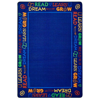 Tapis bleu touffeté de qualité supérieure Read to Dream Border Classroom