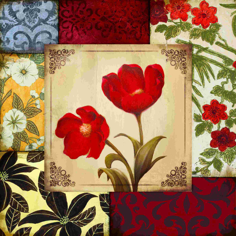 «Bright Floral», impression sur toile tendue, H 12 po x l 12 po x P 1,25 po