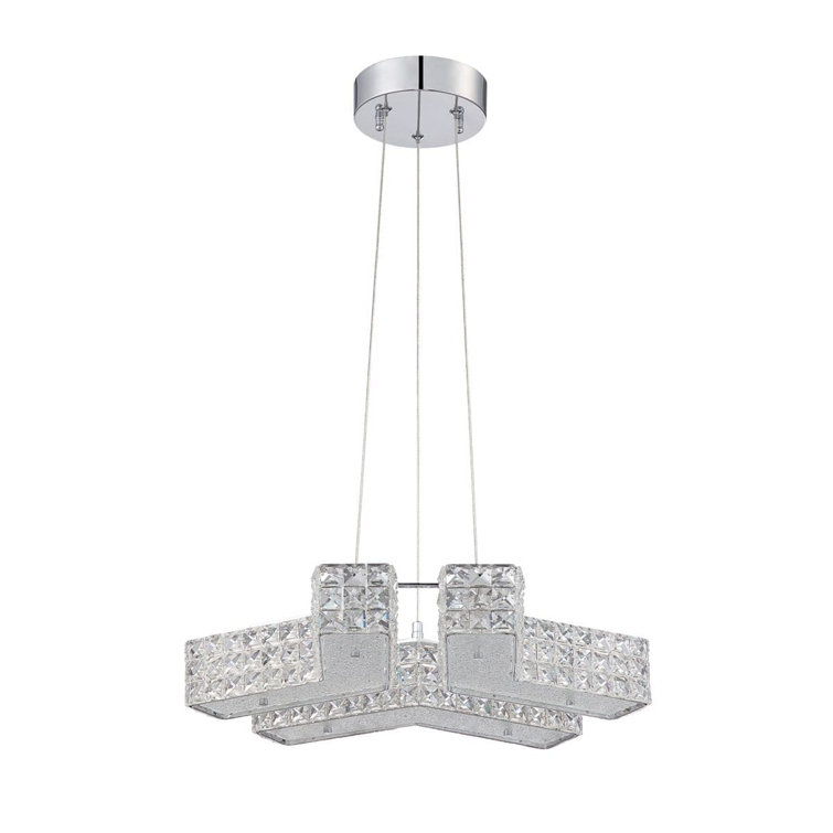Elegant CARINA Series 6-Light Pendant In Chrome - Adjustable 20 In. Lighting Fixture