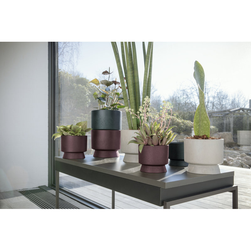 Recycled Planter, Green, 4.1" H x 4.7" W x 4.7" D