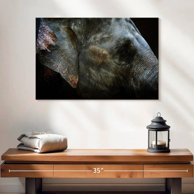 Asian Elephant Eye, 34" H x 51" W