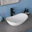 Lavabo de salle de bain vasque ovale en céramique blanche