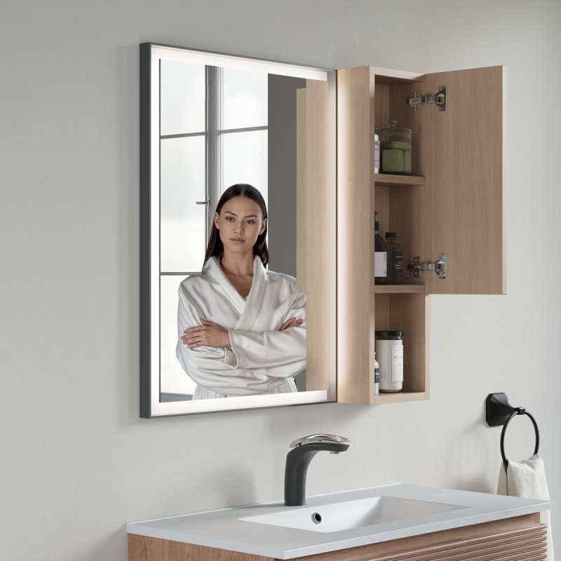 Elaris 9" Wall-Mounted Bathroom Cabinet, Natural