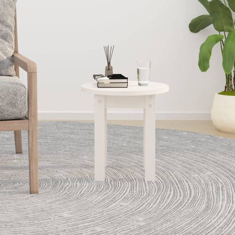 Amylynn Solid Wood Four Leg Coffee Table, White, 35cm H x 35cm W x 35cm D